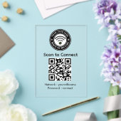 Mit Wi‑Fi-QR-Code-Schild verbinden | Wi‑Fi | Spa | Acryleinladungen (In Situ (Hochzeit))
