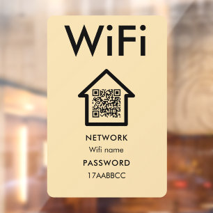 Mit Wifi verbinden Scannen um Gästezimmer zu ver Fensteraufkleber