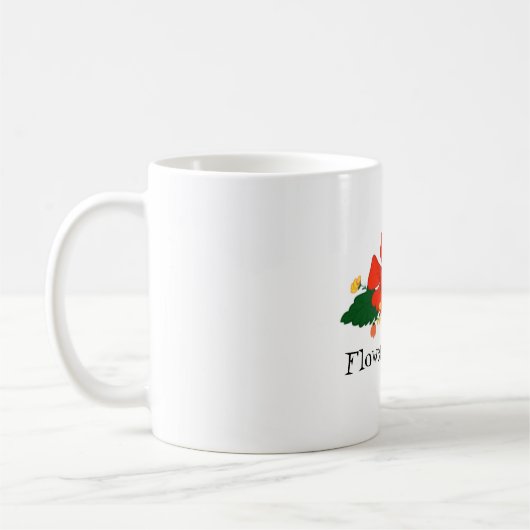 Mit Wildblumen klassische Kaffee-Tasse Kaffeetasse (Links)