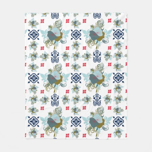 Mit wunderschönen, blühenden P Fleecedecke (Vorderseite)