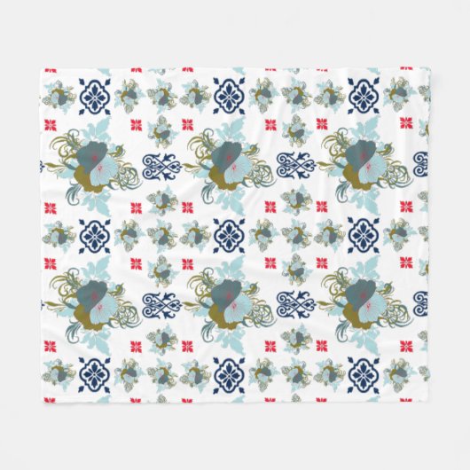 Mit wunderschönen, blühenden P Fleecedecke (Vorderseite (Horizontal))