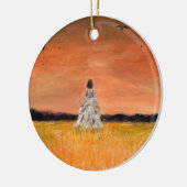 Mit Würde weg gehen Keramikornament (Links)