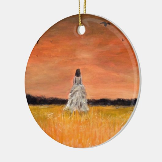 Mit Würde weg gehen Keramikornament (Links)