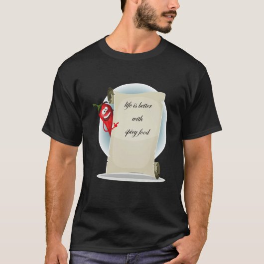 mit würzigem Rot T-Shirt (Vorderseite)