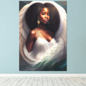 Mit You African American Angel Scripting Leinwanddruck (Insitu (Holzboden))