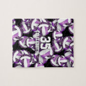 Mit Zebrastreifen lila Mädchen Puzzle (Horizontal)