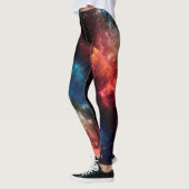 Mit Ziegeln gedeckte bunte Galaxie Leggings (Links)