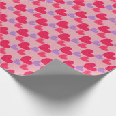 Mit Ziegeln gedeckte Herzen für Valentinsgruß Geschenkpapier (Ecke)