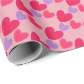 Mit Ziegeln gedeckte Herzen für Valentinsgruß Geschenkpapier (Rolleneckpunkt)