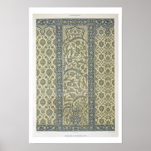 Mit Ziegeln gedeckte Platte von der Moschee von Poster