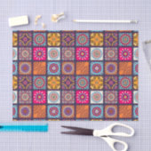 Mit Ziegeln gedecktes Blumenmuster der geistigen Seidenpapier (Handwerk)