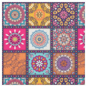 Mit Ziegeln gedecktes Blumenmuster der geistigen Stoff (Nahaufnahme)