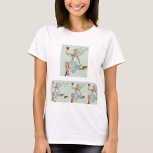 Mit Ziegeln gedecktes feenhaftes T-Shirt