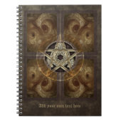 Mit Ziegeln gedecktes Fraktal-Pentagramm Notizblock (Vorderseite)