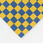 Mit Ziegeln gedecktes gesponnenes Blau und Gelb Fleecedecke (Ecke)