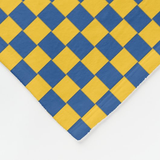 Mit Ziegeln gedecktes gesponnenes Blau und Gelb Fleecedecke (Ecke)