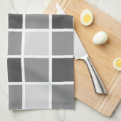 Mit Ziegeln gedecktes graues Muster Handtuch (Viertel Falte)