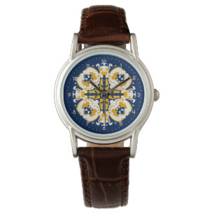 Mit Ziffern schöne Azulejo-Strahlung Armbanduhr