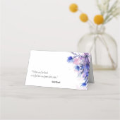 Mit Zitat auf der Rückseite 💙 Cornflower Reverie Platzkarte (Rückseite)