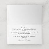 Mit Zitat auf der Rückseite 💙 Cornflower Reverie Platzkarte (Innenseite Aufgefaltet)