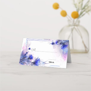 Mit Zitat auf der Rückseite 💙 Cornflower Reverie Platzkarte
