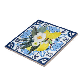 Mit Zitronen 💙 Atemberaubenden Azulejos Fliese