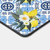 Mit Zitronen 💙 Atemberaubenden Azulejos Schreibtischunterlage (Ecke)