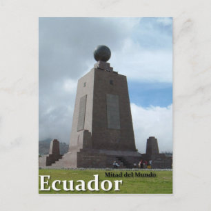 Mitad del Mundo Ecuador equator line monument. Postkarte