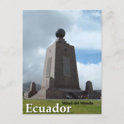 Mitad del Mundo Ecuador Staffelmonument Postkarte (Vorderseite)