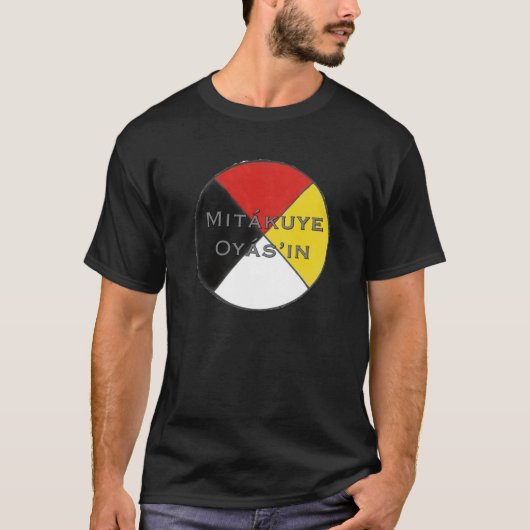 Mitakuye Oyasin die dunklen Farben Lakota Männer T-Shirt (Vorderseite)