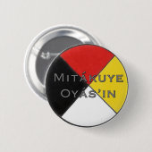 Mitakuye Oyasin mein ganzes Beziehungs-Button in Button (Vorne & Hinten)