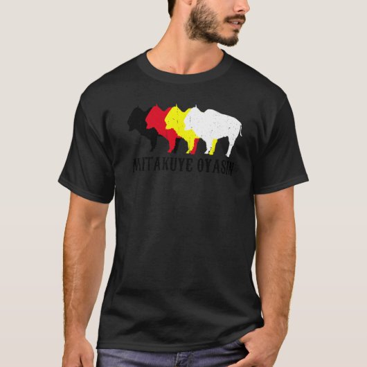 Mitakuye Oyasin Oglala Lakota Sioux Chief T-Shirt (Vorderseite)
