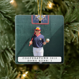 Mitarbeit im NY Foto Baseball Player Fun Fakten Keramikornament