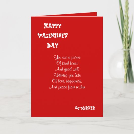 Mitarbeitende am Valentinstag Feiertagskarte (Vorderseite)