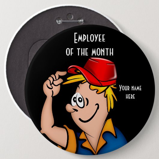 Mitarbeitende des Monatsrunden Button (Vorne & Hinten)