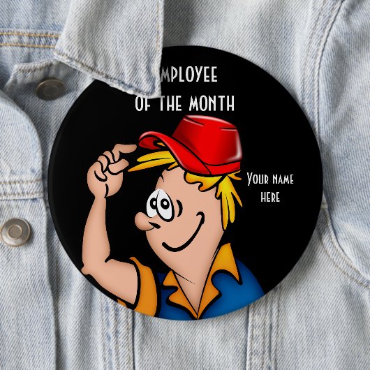 Mitarbeitende des Monatsrunden Button (Beispiel)