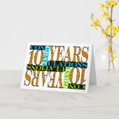 Mitarbeiter 10 Jahre Jubiläum Herzlichen Glückwuns Karte (Gelbe Blume)