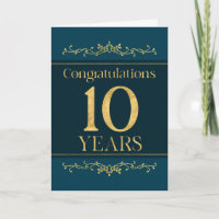 Mitarbeiter 10 Jahre Jubiläum Stilvolles formales