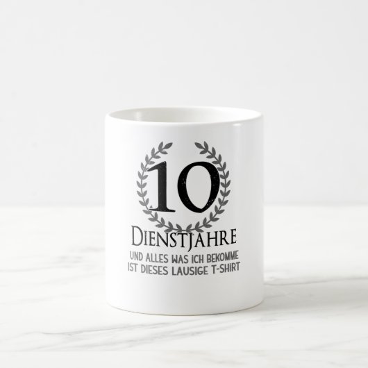Mitarbeiter 10 Jahre Unternehmen Jahr Unternehmen Kaffeetasse (Mittel)