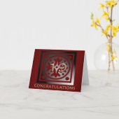 Mitarbeiter 19 Jahr Jubiläum Elegant Golden Red Karte (Gelbe Blume)