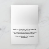 Mitarbeiter 20 Jahre alt kühl und stilvoll Karte (Innenseite)