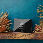 Mitarbeiter 20 Jahre Service Custom Logo Fotoplatte (Seite)