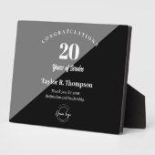 Mitarbeiter 20 Jahre Service Custom Logo Fotoplatte (Seite)