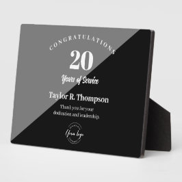 Mitarbeiter 20 Jahre Service Custom Logo Fotoplatte
