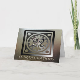 Mitarbeiter 22 Jahre Jubiläum Elegant Golden Karte