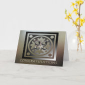 Mitarbeiter 22 Jahre Jubiläum Elegant Golden Karte (Gelbe Blume)