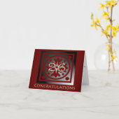 Mitarbeiter 26 Jahre Jubiläum Elegant Golden Red Karte (Gelbe Blume)