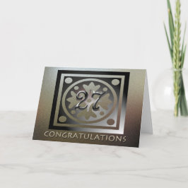 Mitarbeiter 27 Jahre Jubiläum Elegant Golden Karte