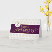 Mitarbeiter 2. Geburtstag - Prestigeus - Plum Gold Karte (Gelbe Blume)