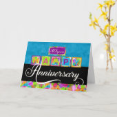 Mitarbeiter 30 Jahre alt - farbenfroh Karte (Gelbe Blume)